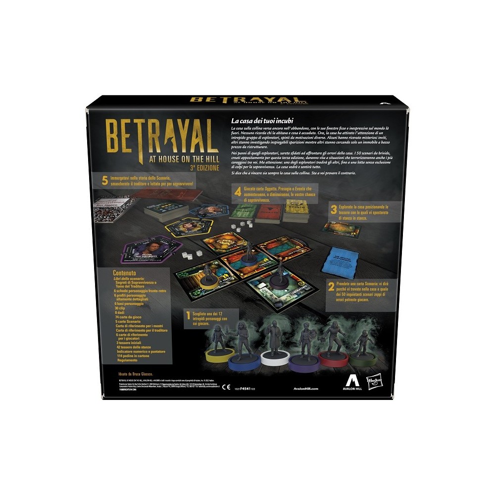 AVALON HILL BETRAYAL AT HOUSE ON THE HILL - ITALIAN BOARD GAME