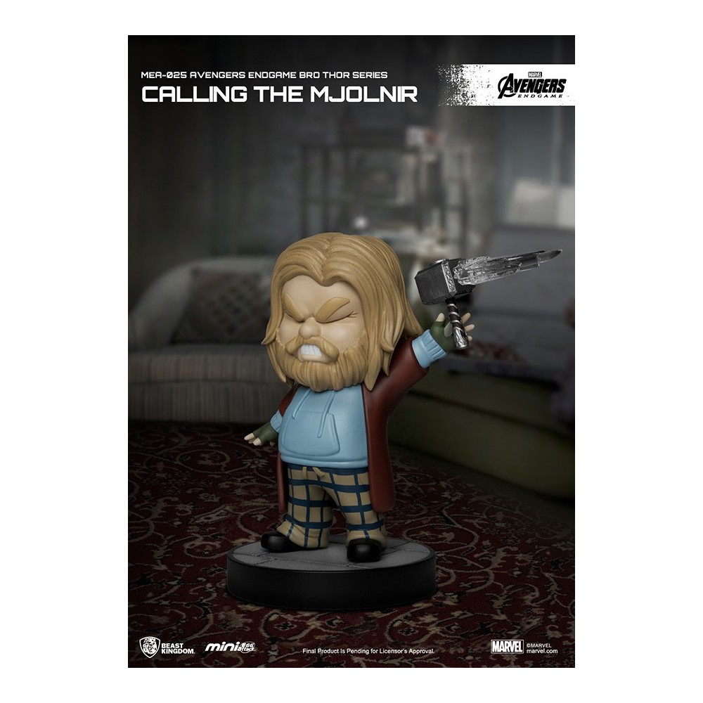 MARVEL AVENGERS ENDGAME BRO THOR CALLING THE MJOLNIR MINI EGG ATTACK FIGURE BEAST KINGDOM