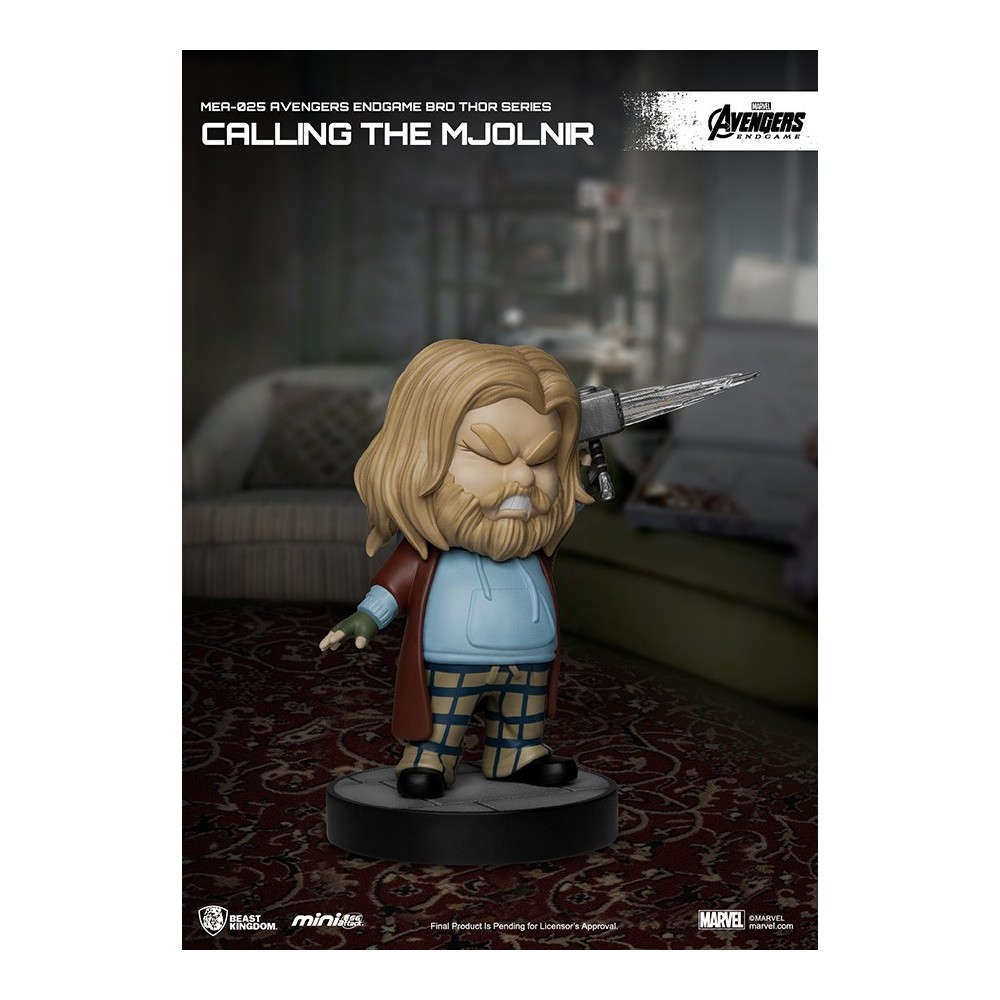 MARVEL AVENGERS ENDGAME BRO THOR CALLING THE MJOLNIR MINI EGG ATTACK FIGURE BEAST KINGDOM