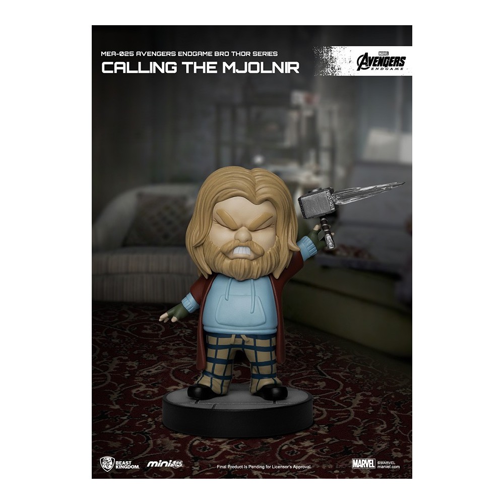 MARVEL AVENGERS ENDGAME BRO THOR CALLING THE MJOLNIR MINI EGG ATTACK FIGURE BEAST KINGDOM