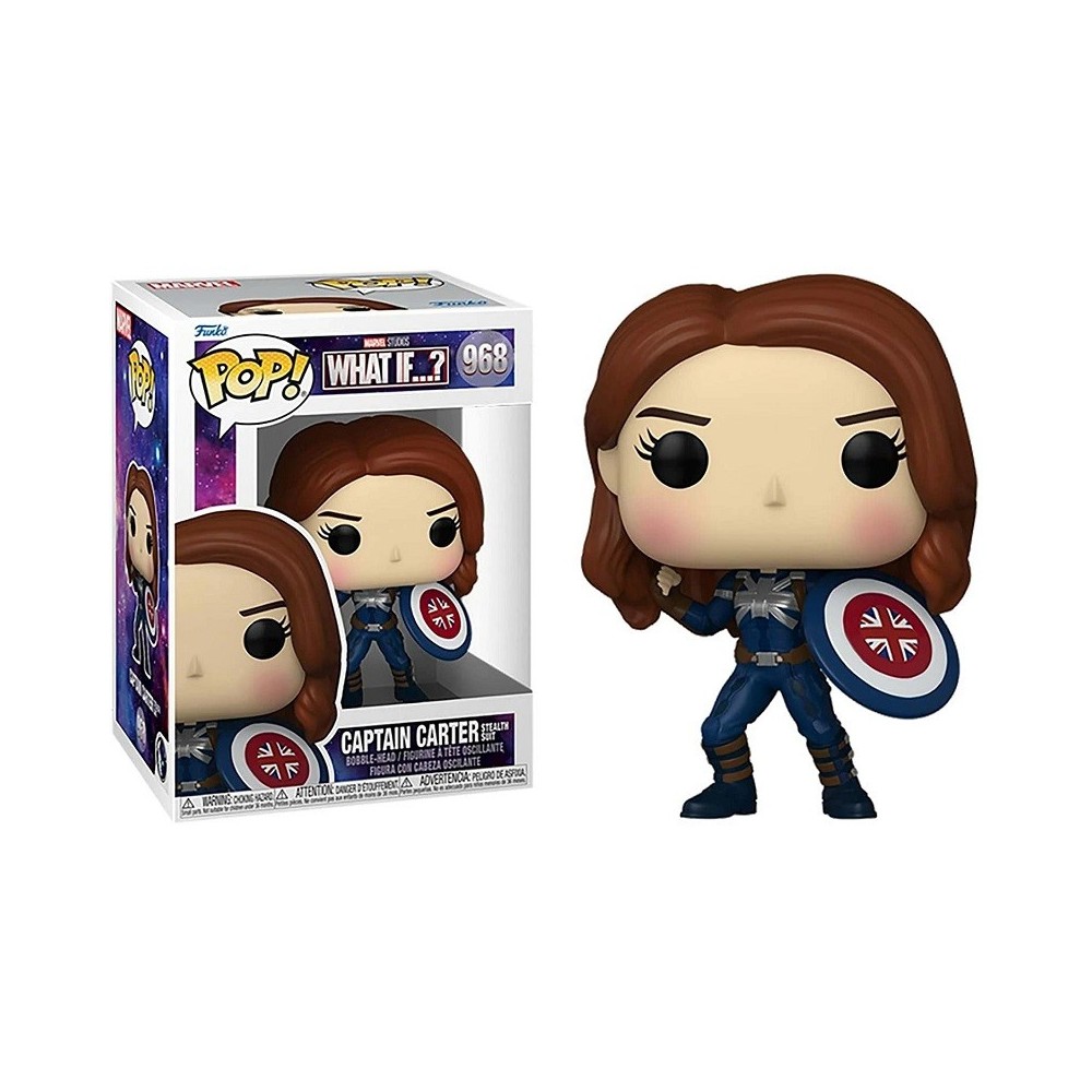 FUNKO POP! MARVEL WHAT IF...? CAPTAIN CARTER BOBBLE HEAD KNOCKER FIGURE FUNKO
