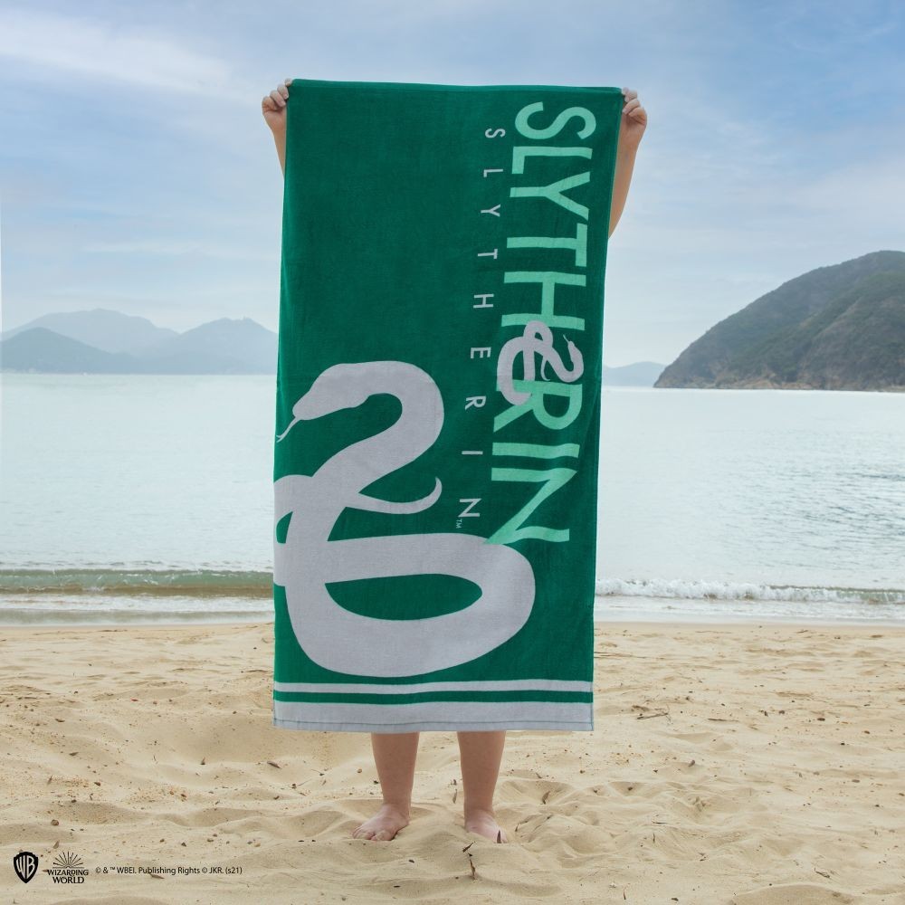 HARRY POTTER SLYTHERIN BEACH TOWEL 140X70CM TELO DA MARE SERPEVERDE CINEREPLICAS