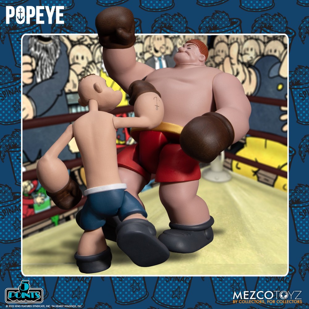 POPEYE 5 POINTS POPEYE AND OXHEART BOX SET ACTION FIGURE MEZCO TOYS