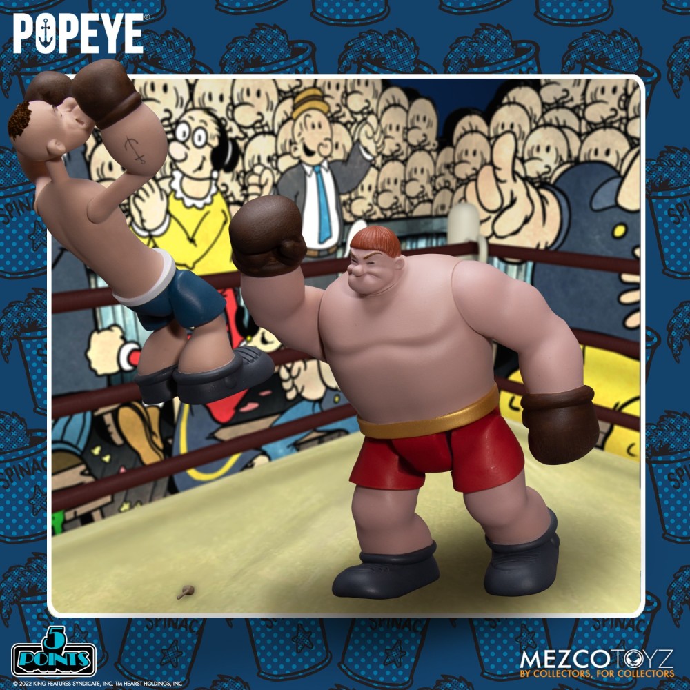 POPEYE 5 POINTS POPEYE AND OXHEART BOX SET ACTION FIGURE MEZCO TOYS