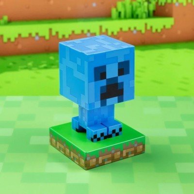 PALADONE PRODUCTS MINECRAFT 3D LAMP ICON CHARGED CREEPER LIGHT 10CM FIGURE