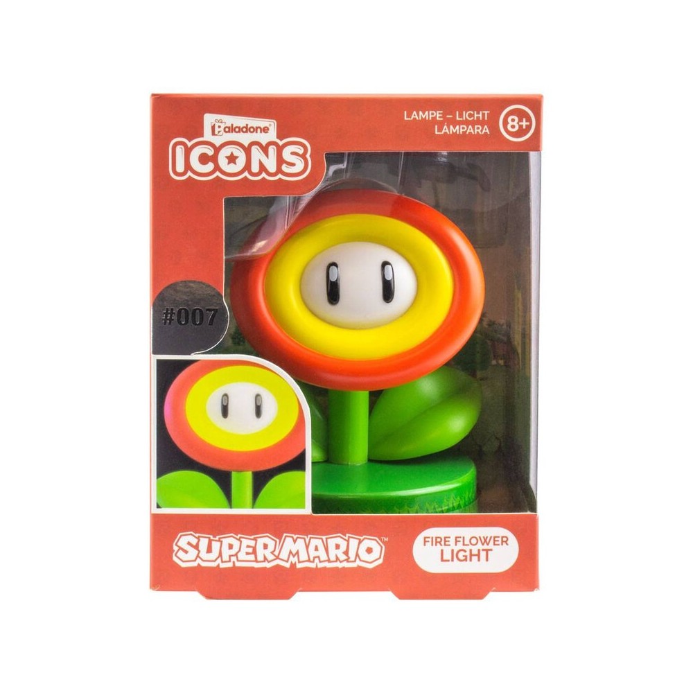 SUPER MARIO FIRE FLOWER ICONS LIGHT LAMPADA PALADONE PRODUCTS