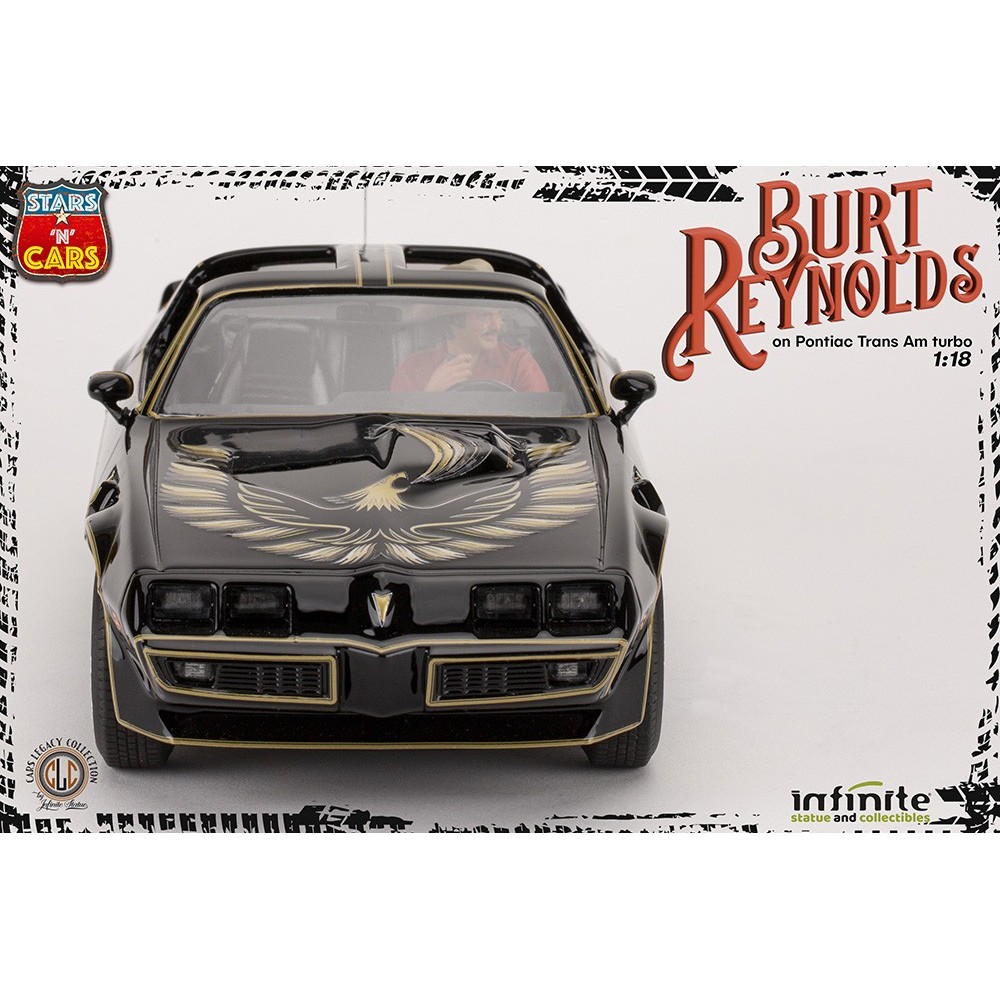 BURT REYNOLDS ON PONTIAC TRANS AM TURBO 1/18 SCALE FIGURE REPLICA INFINITE STATUE
