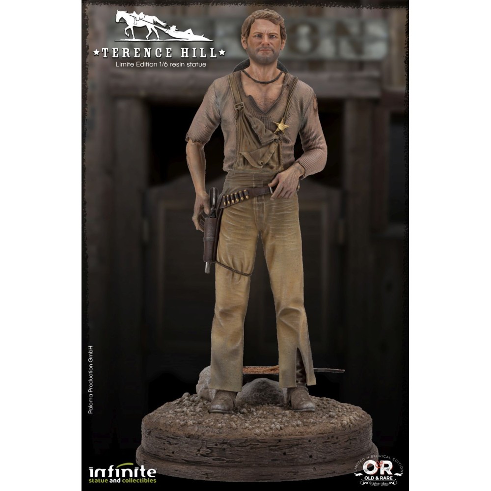 INFINITE STATUE TERENCE HILL TRINITA STATUE 32 CM 1/6 OLD AND RARE RESIN FIGURE