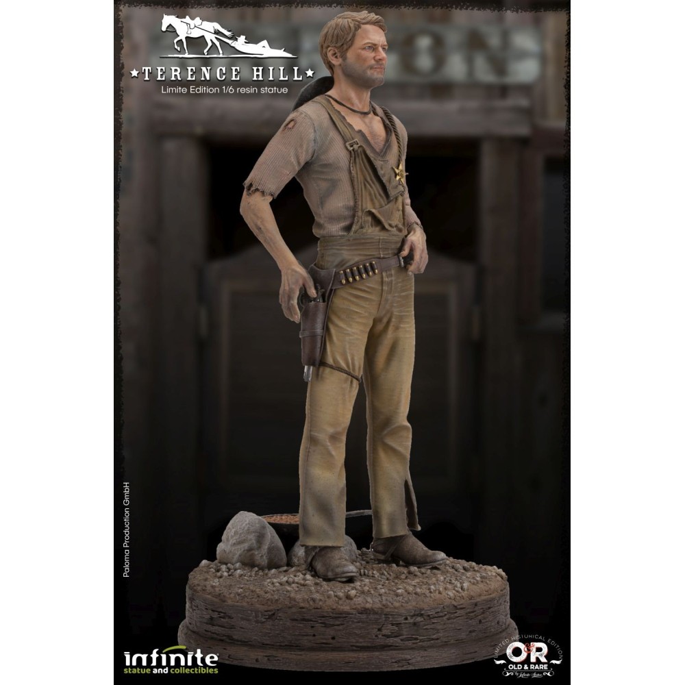 TERENCE HILL TRINITA STATUA 32 CM 1/6 OLD AND RARE RESINA FIGURE INFINITE STATUE