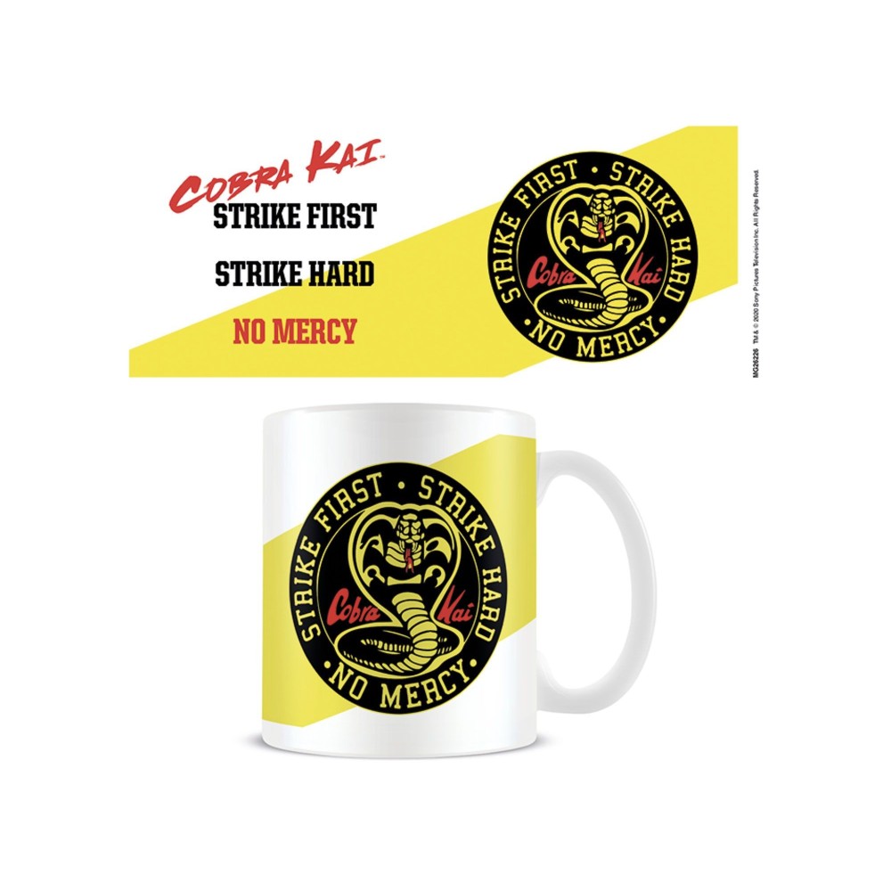 PALADONE PRODUCTS COBRA KAI STRIKE FIRST STRIKE HARD NO MERCY MUG