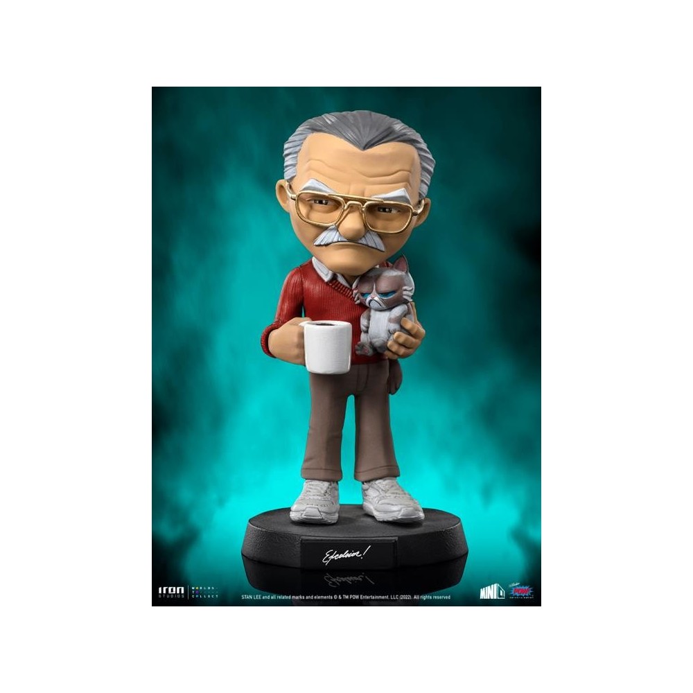 IRON STUDIOS STAN LEE AND GRUMPY CAT MINICO FIGURE STATUE