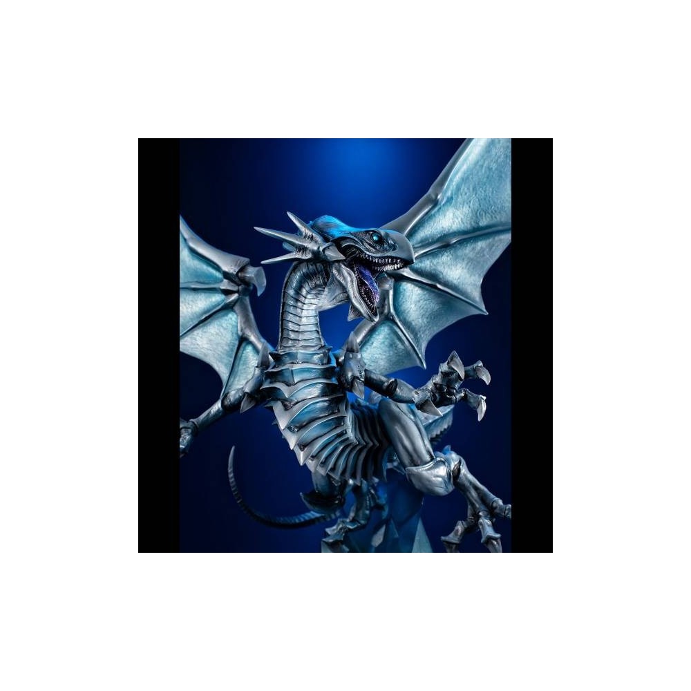 YU-GI-OH! BLUE EYES WHITE DRAGON HOLOGRAPHIC STATUA 28CM FIGURE MEGAHOUSE