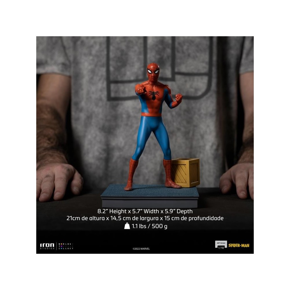 SPIDER-MAN ANIMATED 60'S ART SCALE 1/10 STATUA FIGURE IRON STUDIOS