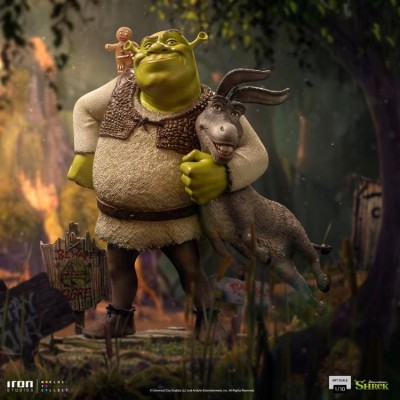 IRON STUDIOS SHREK AND DONKEY ART SCALE 1/10 STATUE FIGURE