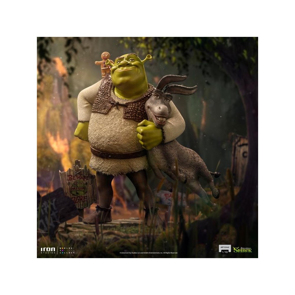 IRON STUDIOS SHREK AND DONKEY ART SCALE 1/10 STATUE FIGURE