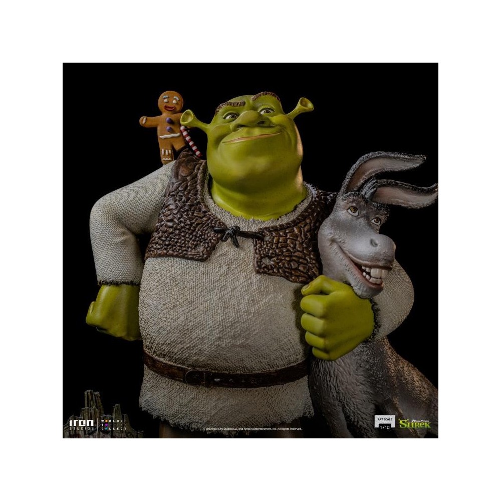 IRON STUDIOS SHREK AND DONKEY ART SCALE 1/10 STATUE FIGURE