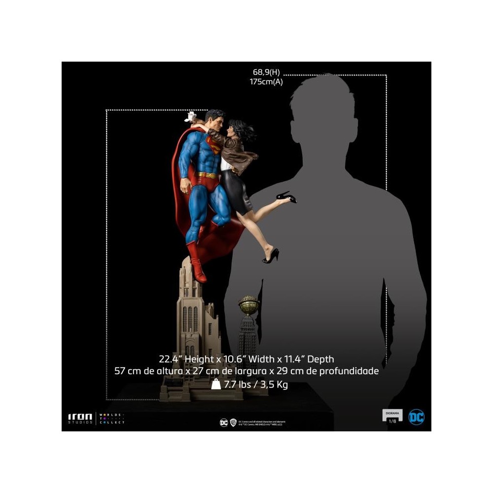 IRON STUDIOS SUPERMAN AND LOIS LANE DIORAMA 1/6 STATUE FIGURE