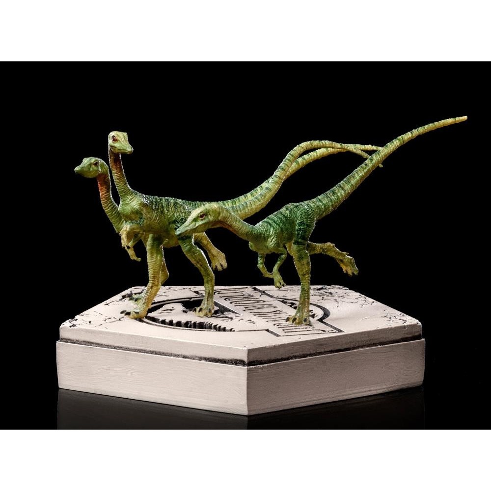 JURASSIC WORLD COMPSOGNATHUS STATUA ICONS FIGURE IRON STUDIOS