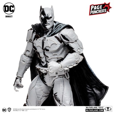 MC FARLANE DC BLACK ADAM PAGE PUNCHERS BATMAN BLACK AND WHITE ACTION FIGURE