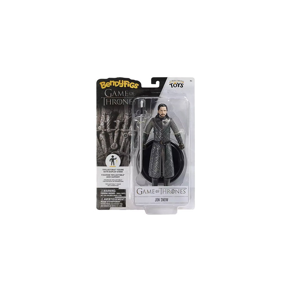 GAME OF THRONES BENDYFIGS JON SNOW ACTION FIGURE NOBLE COLLECTIONS