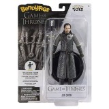 GAME OF THRONES BENDYFIGS JON SNOW ACTION FIGURE NOBLE COLLECTIONS