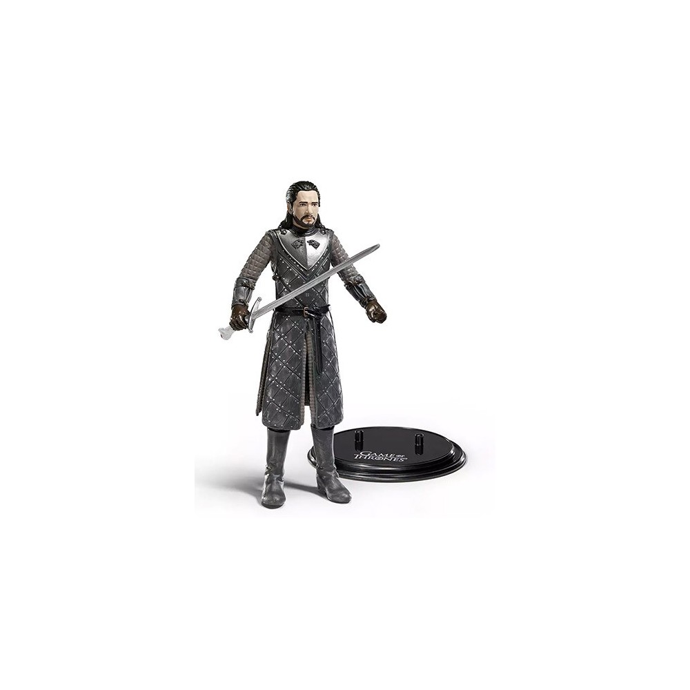 GAME OF THRONES BENDYFIGS JON SNOW ACTION FIGURE NOBLE COLLECTIONS