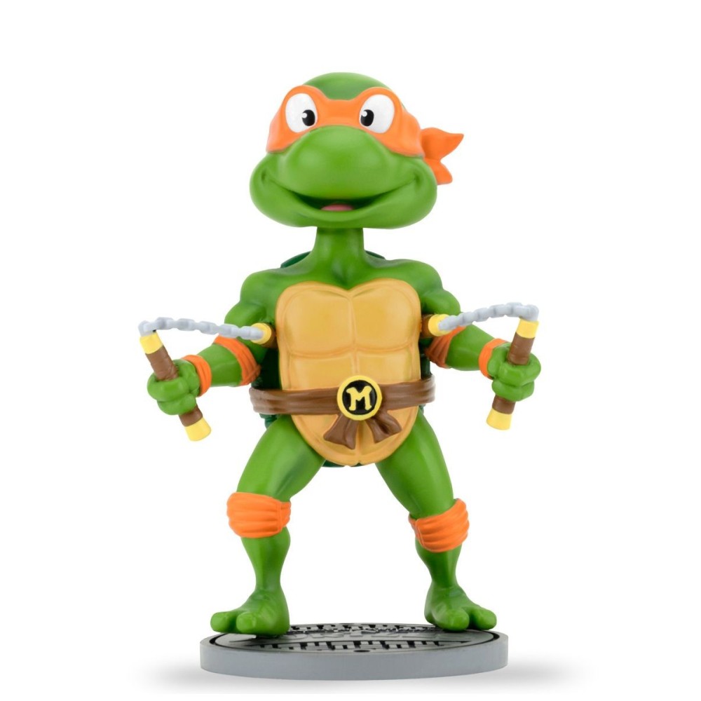 TMNT TURTLES MICHELANGELO HEADKNOCKER BOBBLE HEAD FIGURE NECA