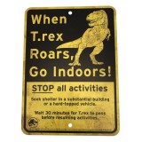 JURASSIC WORLD METAL WARNING SIGNS SCALED PROP REPLICA FACTORY ENTERTAINMENT