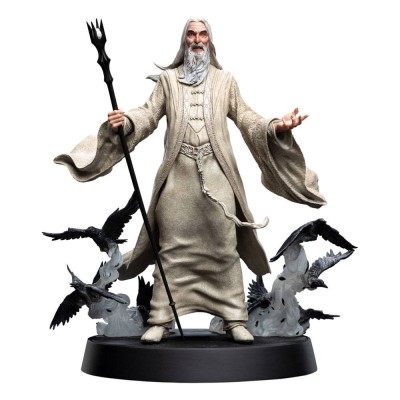 LORD OF THE RINGS SARUMAN THE WHITE 26CM STATUA FIGURES OF FANDOM WETA