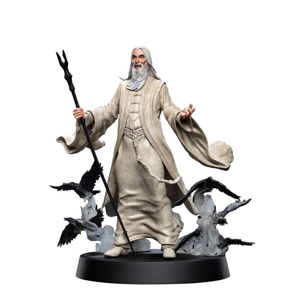 LORD OF THE RINGS SARUMAN THE WHITE 26CM STATUA FIGURES OF FANDOM WETA