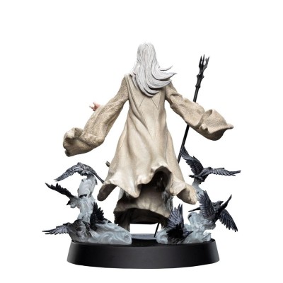 LORD OF THE RINGS SARUMAN THE WHITE 26CM STATUA FIGURES OF FANDOM WETA