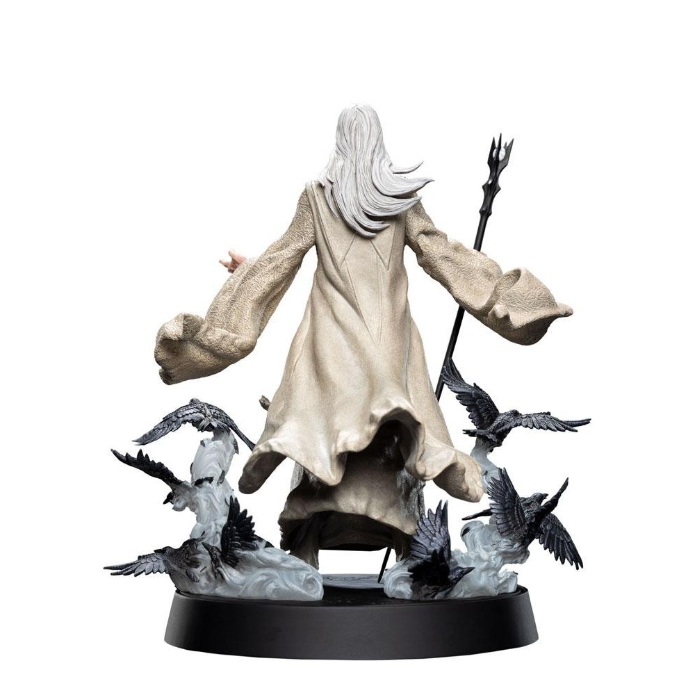 LORD OF THE RINGS SARUMAN THE WHITE 26CM STATUA FIGURES OF FANDOM WETA