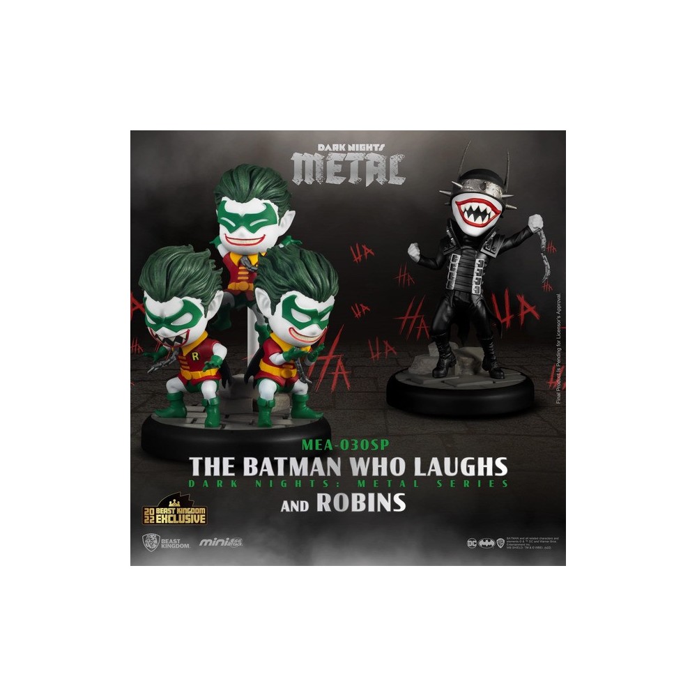 DARK KNIGHTS METAL BATMAN WHO LAUGHS AND ROBINS MINI EGG ATTACK FIGURE BEAST KINGDOM
