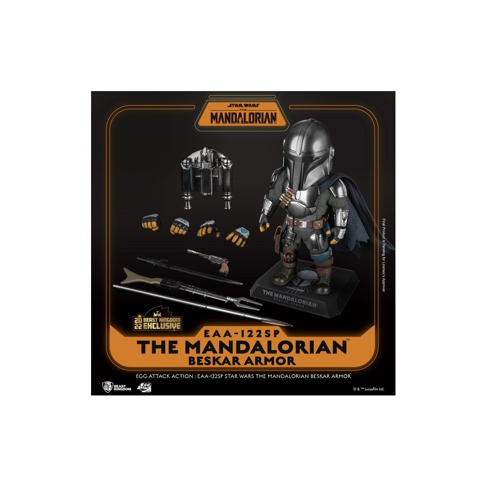 STAR WARS THE MANDALORIAN BESKAR ARMOR EGG ATTACK ACTION FIGURE BEAST KINGDOM