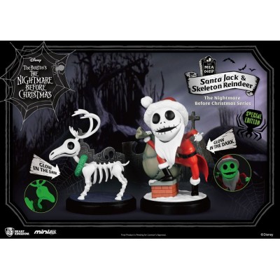 NIGHTMARE BEFORE CHRISTMAS MINI EGG ATTACK SANTA JACK AND SKELETON REINDEER FIGURES BEAST KINGDOM