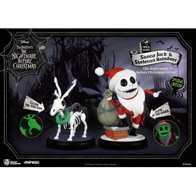 NIGHTMARE BEFORE CHRISTMAS MINI EGG ATTACK SANTA JACK AND SKELETON REINDEER FIGURES BEAST KINGDOM