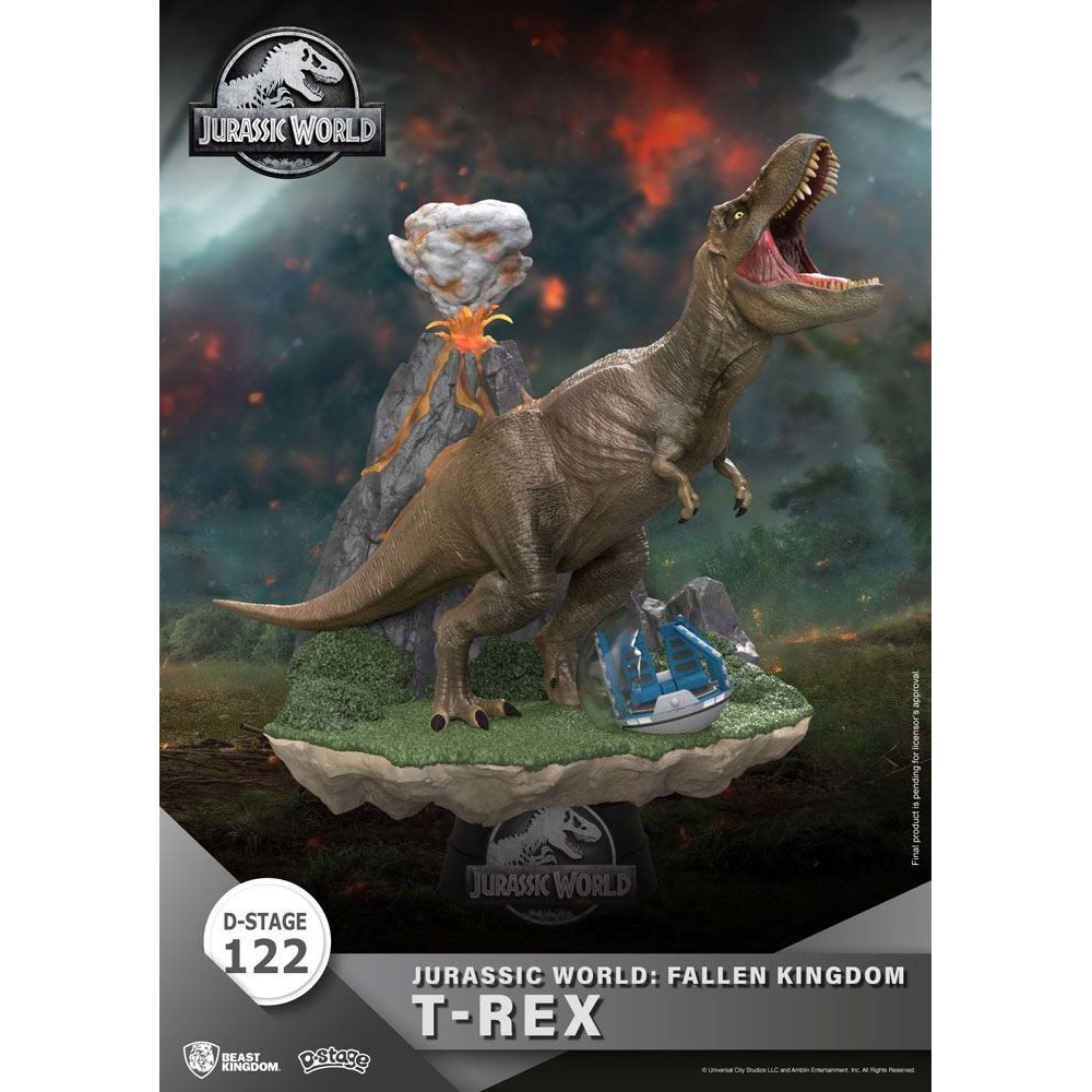 BEAST KINGDOM D-STAGE JURASSIC WORLD FALLEN KINGDOM T-REX STATUE FIGURE DIORAMA