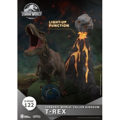 BEAST KINGDOM D-STAGE JURASSIC WORLD FALLEN KINGDOM T-REX STATUE FIGURE DIORAMA
