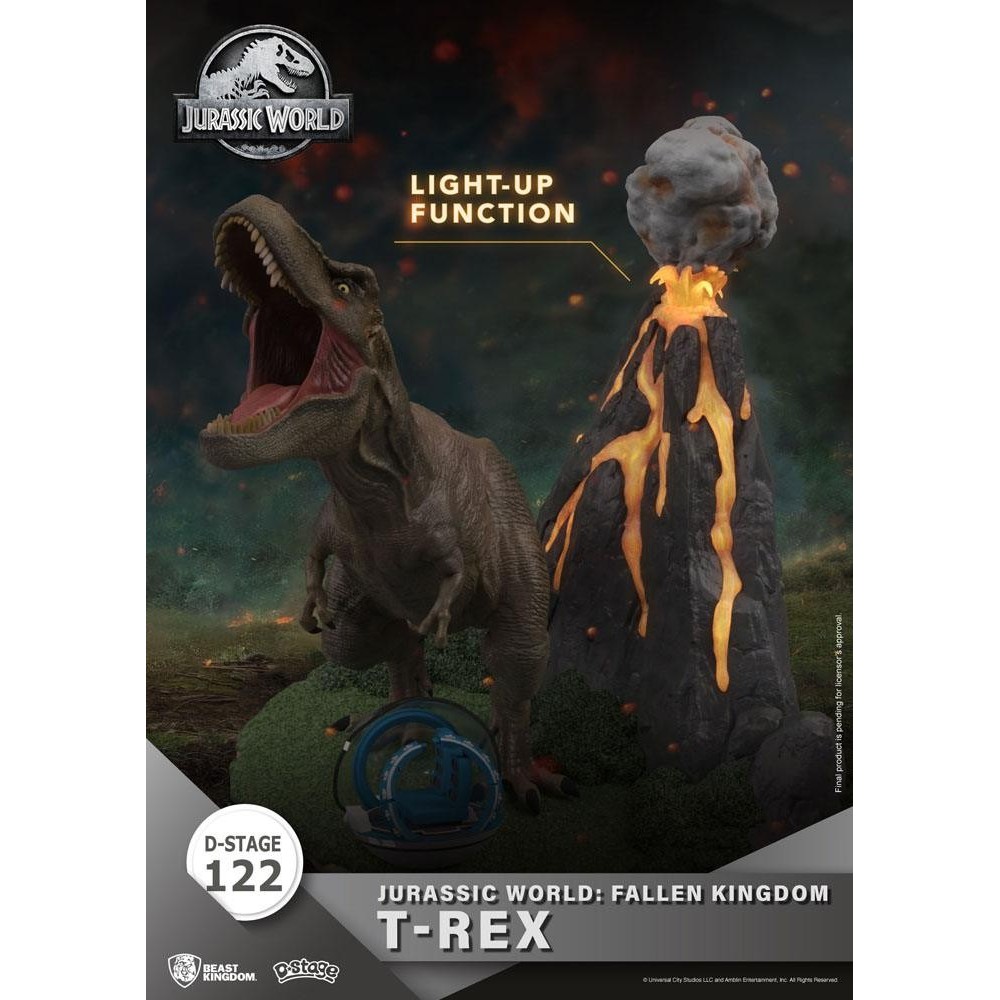 D-STAGE JURASSIC WORLD FALLEN KINGDOM T-REX STATUA FIGURE DIORAMA BEAST KINGDOM