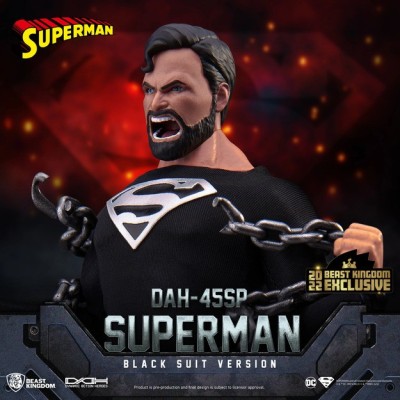 BEAST KINGDOM SUPERMAN BLACK SUIT VERSION DAH-045SP ACTION FIGURE