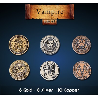 DRAWLAB ENTERTAINMENT VAMPIRE 24 METAL COINS SET