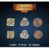 ZOMBIE 24 METAL COINS SET MONETE DRAWLAB ENTERTAINMENT