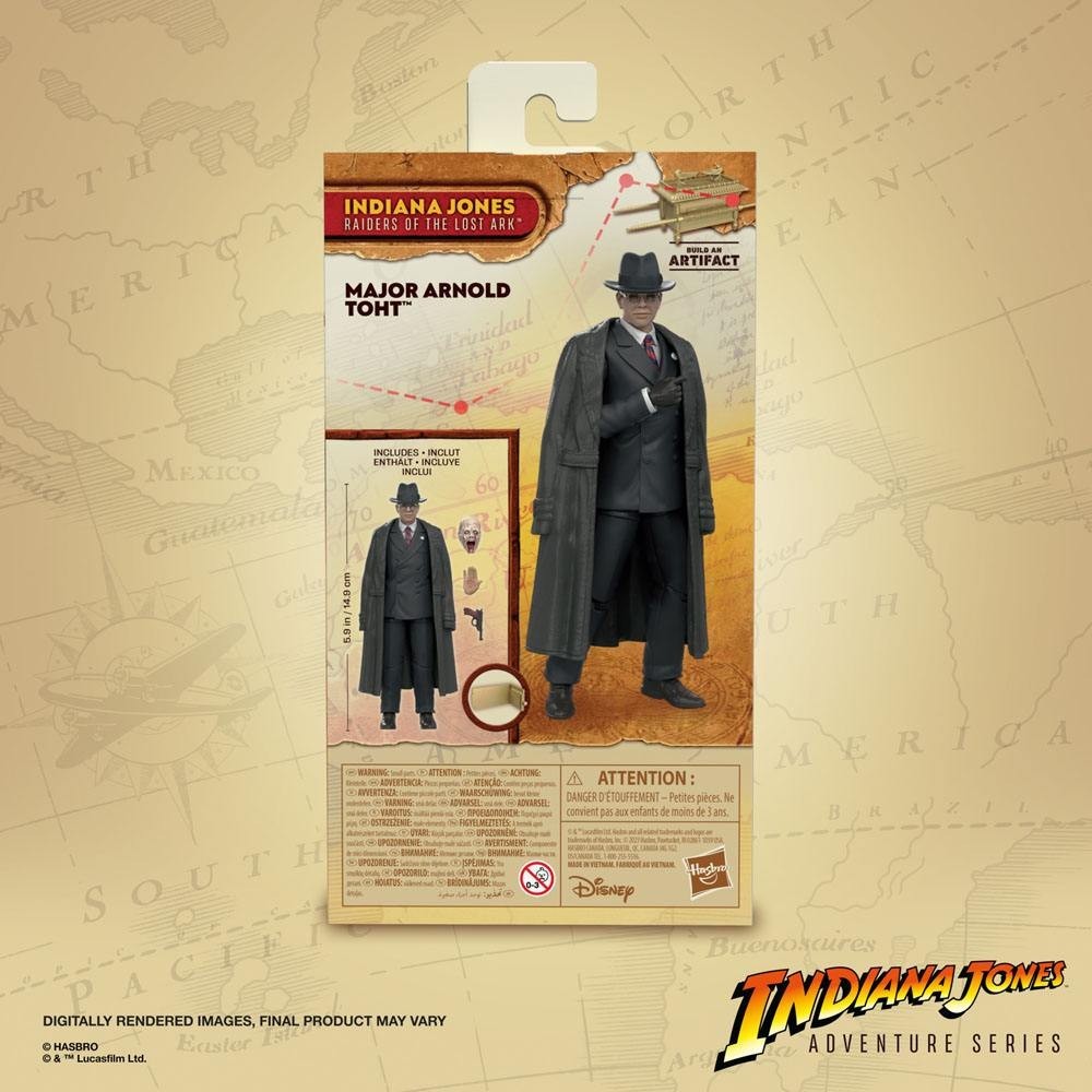 INDIANA JONES I PREDATORI DELL'ARCA PERDUTA MAJOR ARNOLD TOHT ACTION FIGURE HASBRO