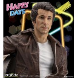 HAPPY DAYS FONZIE WITH JUKEBOX STATUA 30 CM 1/6 OLD AND RARE RESINA FIGURE INFINITE STATUE
