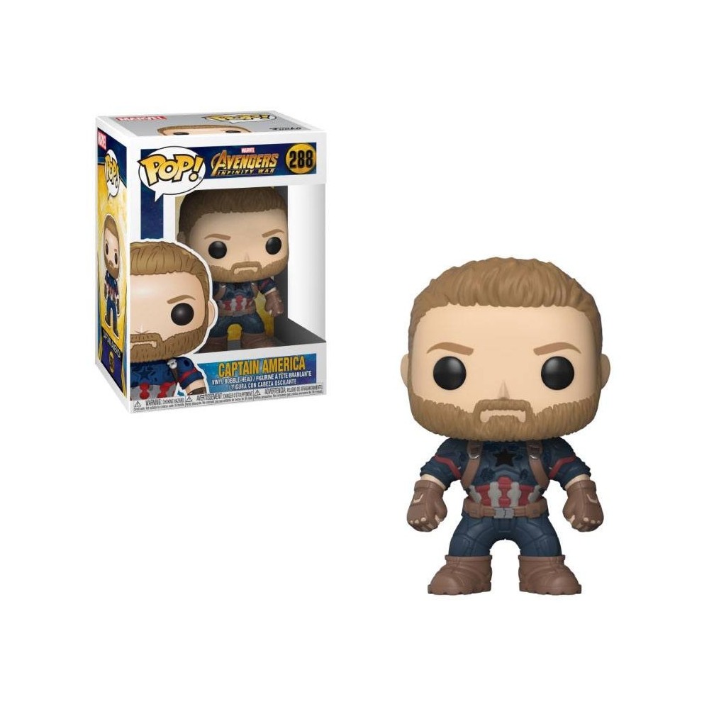 FUNKO POP! AVENGERS INFINITY WAR CAPTAIN AMERICA BOBBLE HEAD FIGURE FUNKO