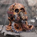 NEMESIS NOW OCTO RESPIRAT BRONZE STEAMPUNK SKULL STATUE