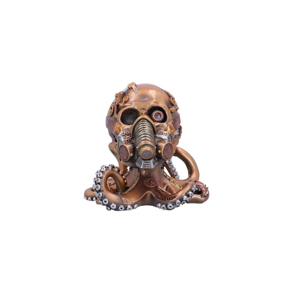 OCTO RESPIRAT BRONZE STEAMPUNK SKULL STATUA NEMESIS NOW