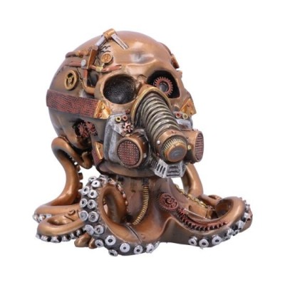 NEMESIS NOW OCTO RESPIRAT BRONZE STEAMPUNK SKULL STATUE