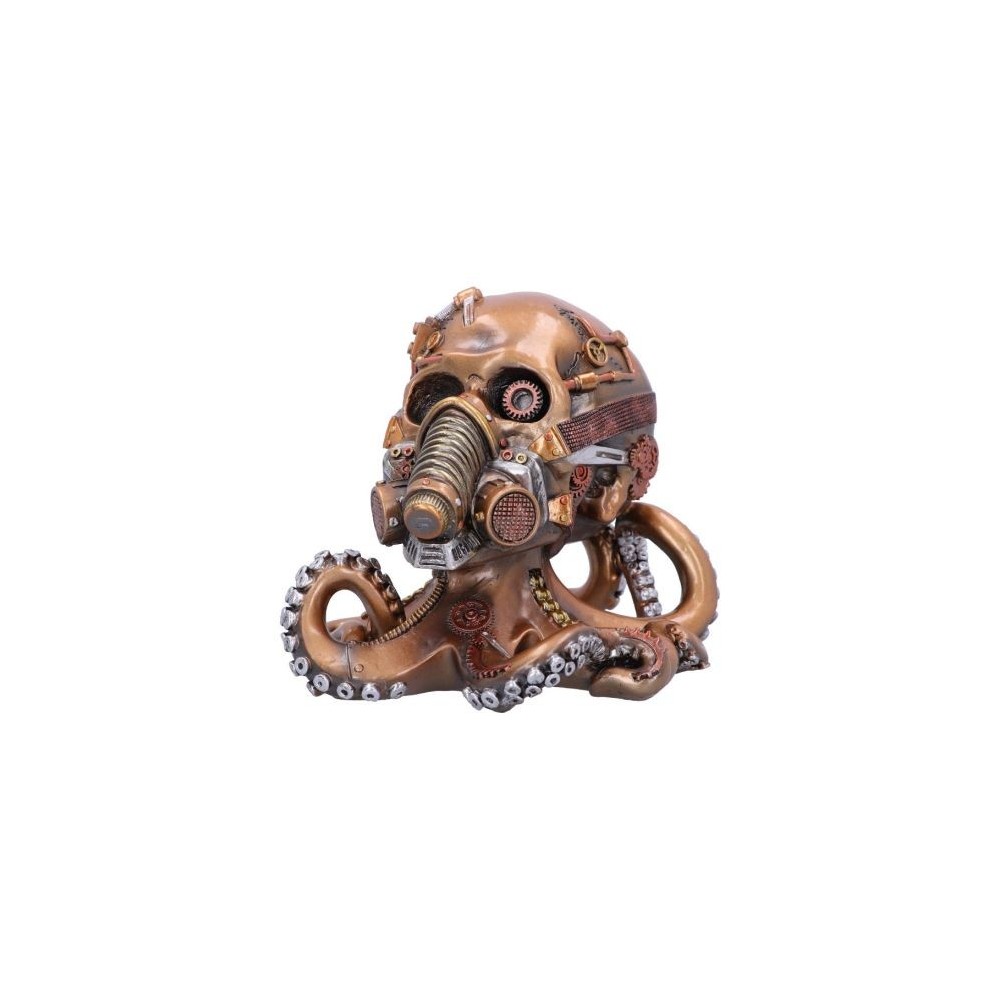 OCTO RESPIRAT BRONZE STEAMPUNK SKULL STATUA NEMESIS NOW