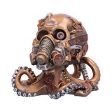 OCTO RESPIRAT BRONZE STEAMPUNK SKULL STATUA NEMESIS NOW